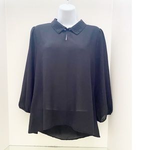 Forever 21 Midnight Navy Dress Blouse